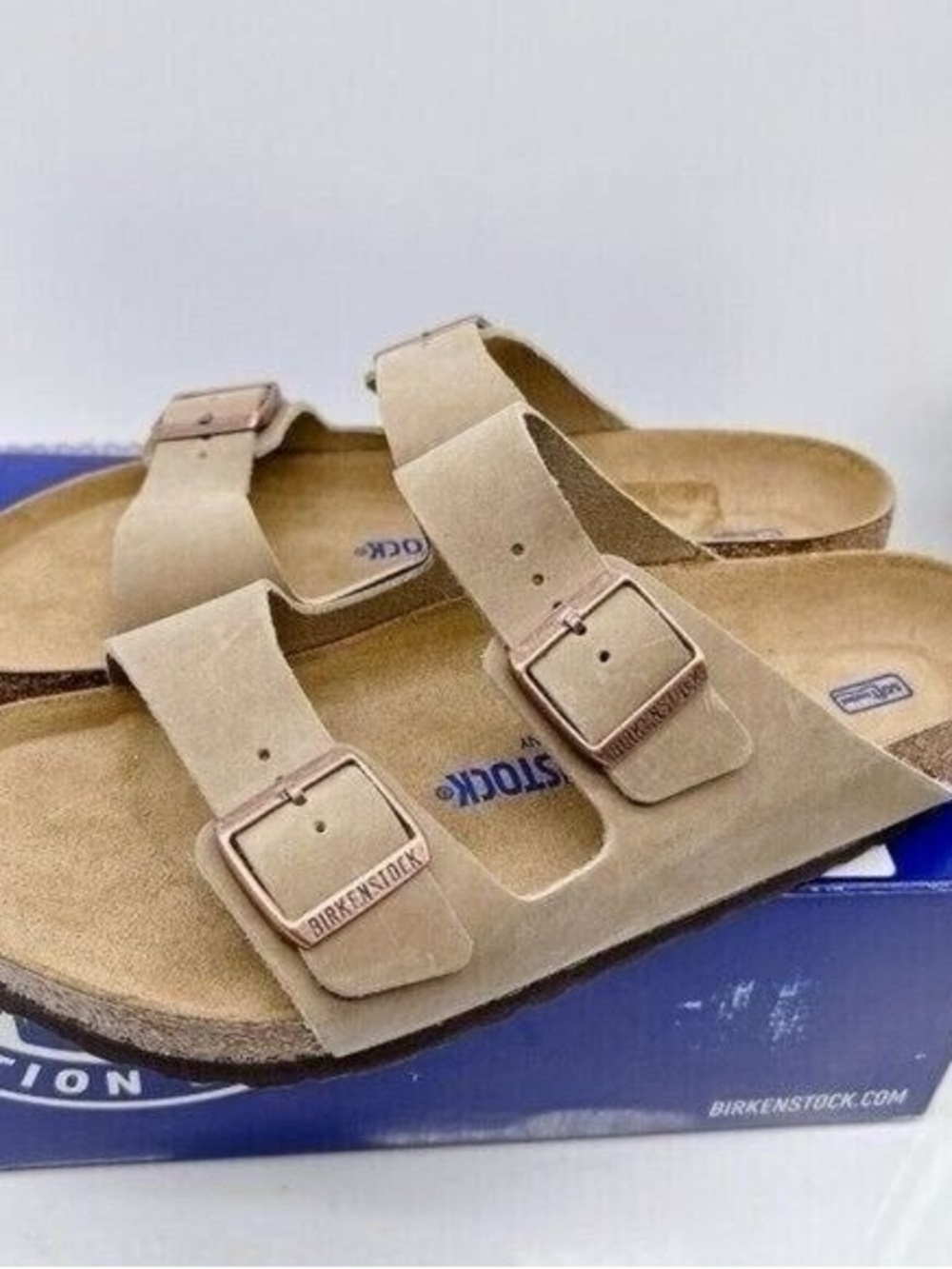 Birkenstock Women's Two-Strap Sandals in Light Brown Suede - Picture 3 of 5